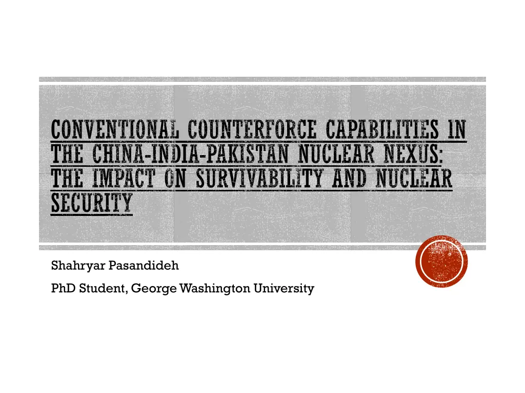 conventional counterforce capabilities
