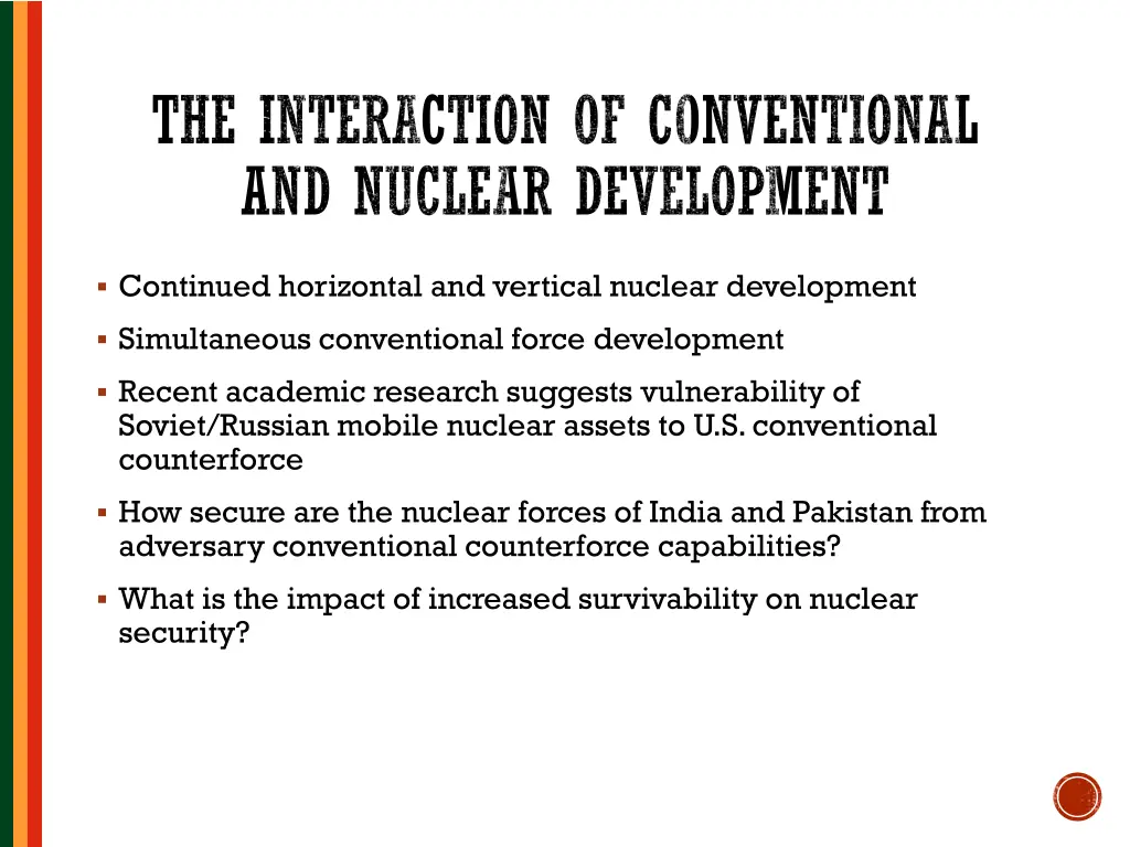 the interaction of conventional and nuclear