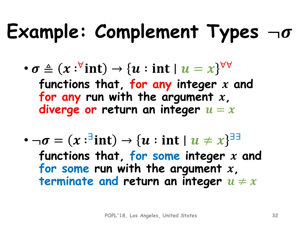 example complement types