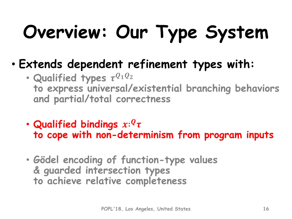 overview our type system 2