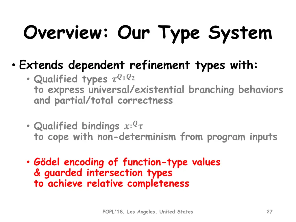 overview our type system 3