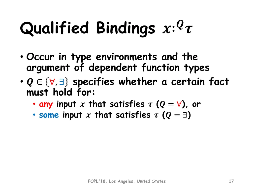 qualified bindings