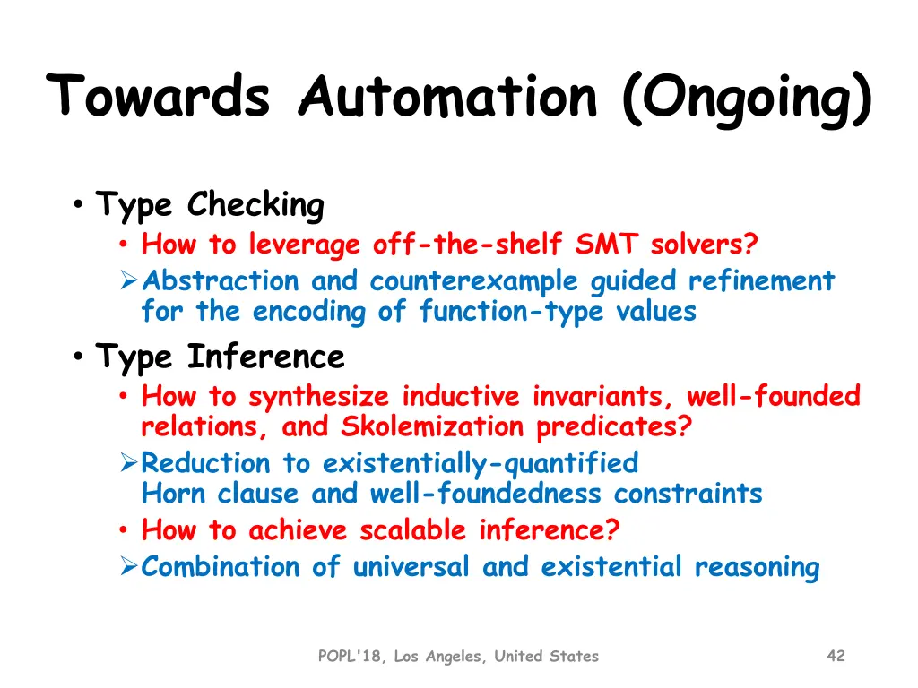 towards automation ongoing
