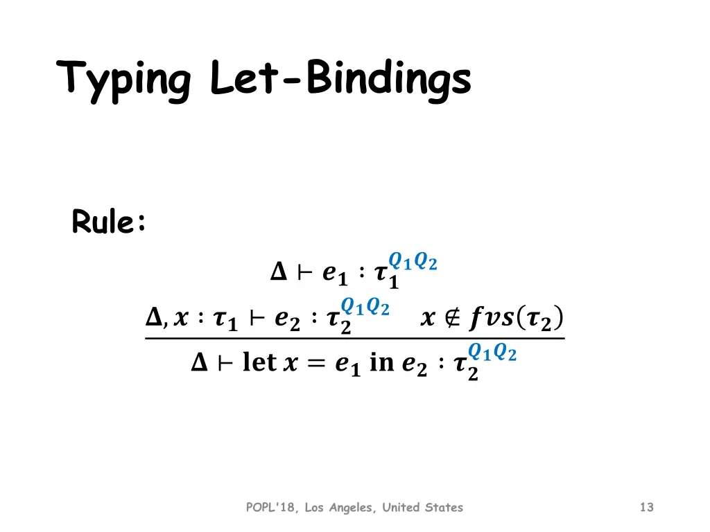 typing let bindings