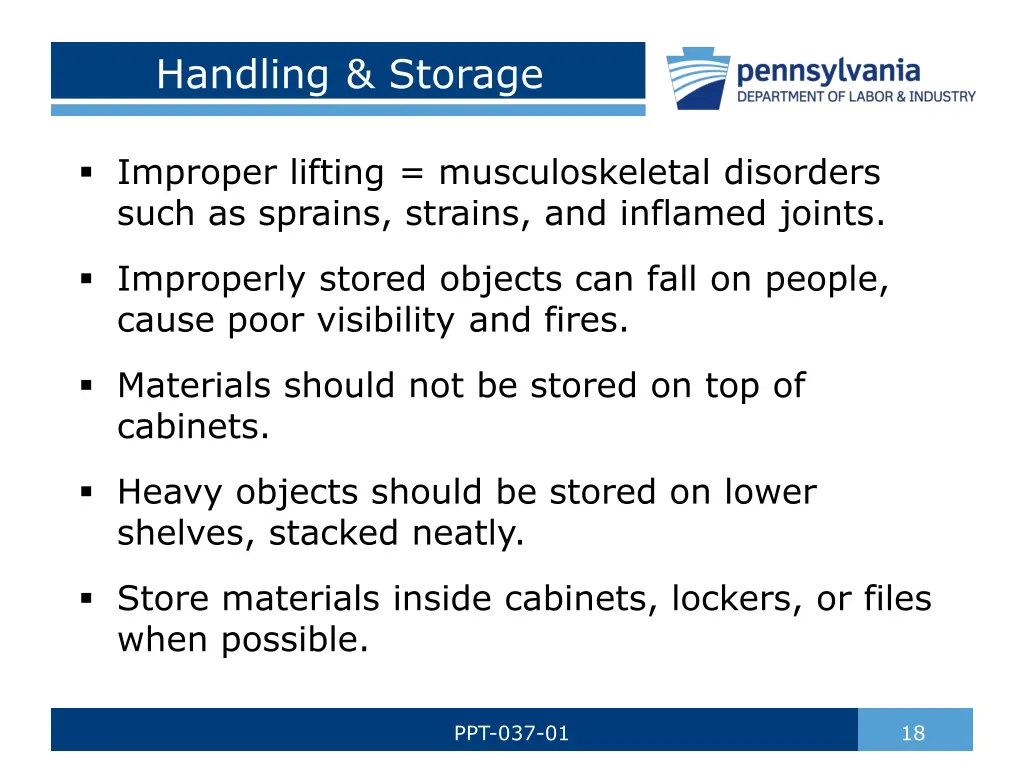 handling storage