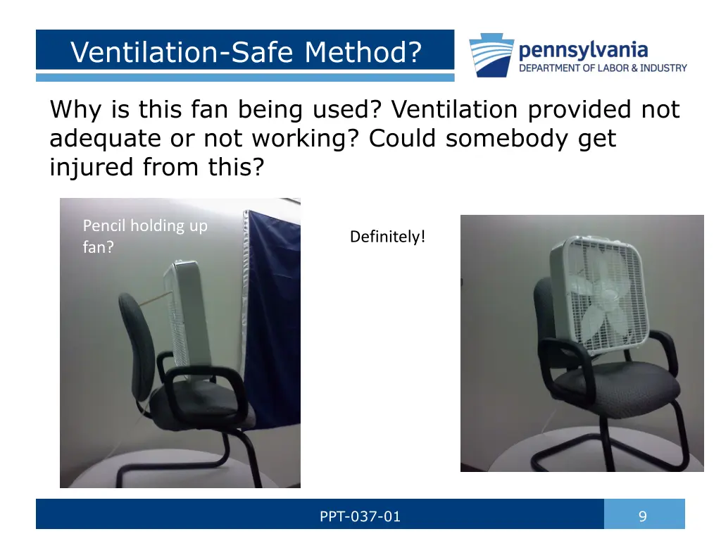 ventilation safe method