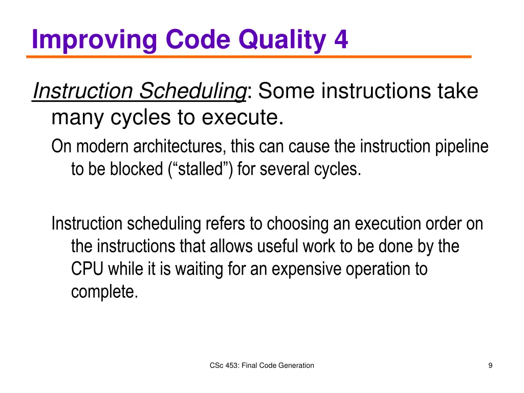 improving code quality 4