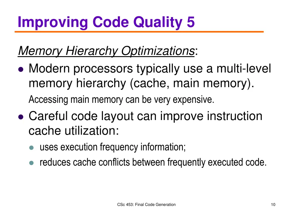 improving code quality 5