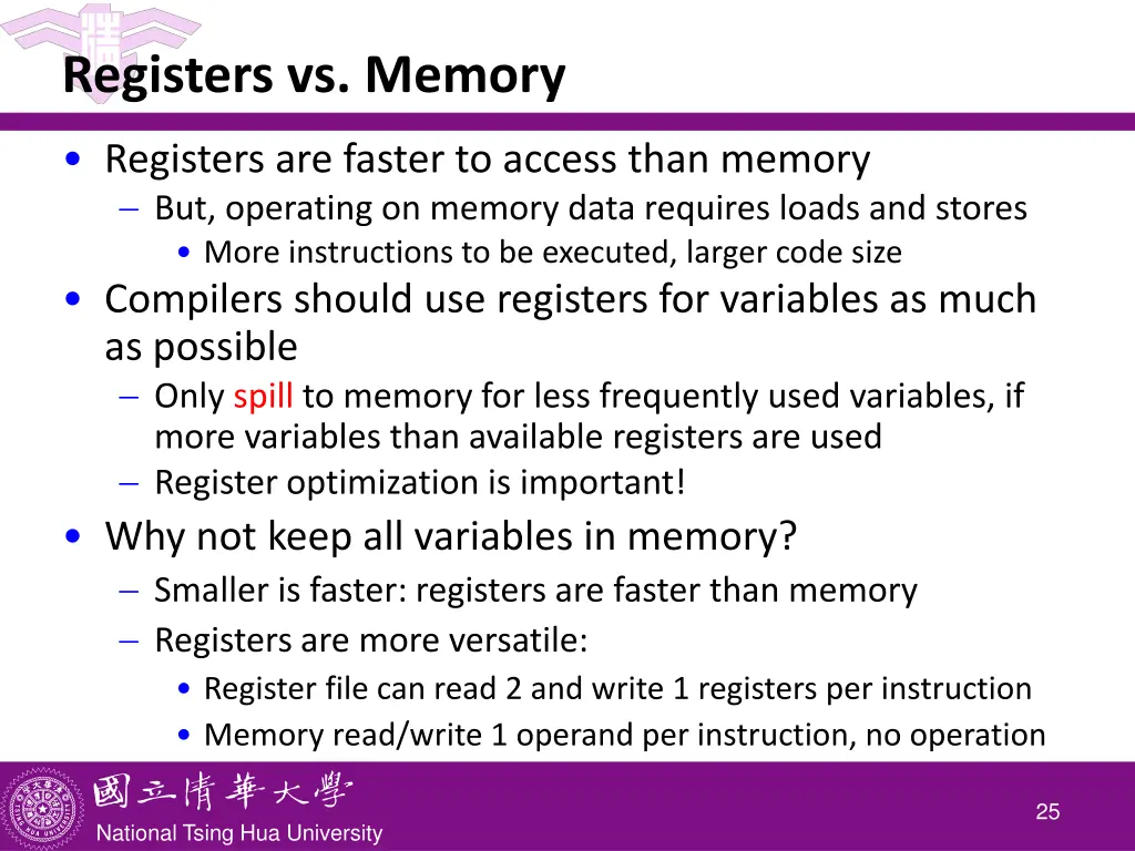 registers vs memory