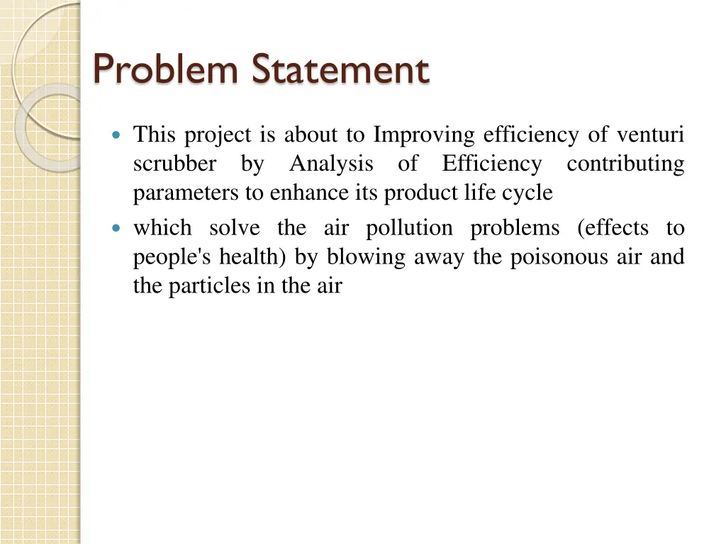 problem statement