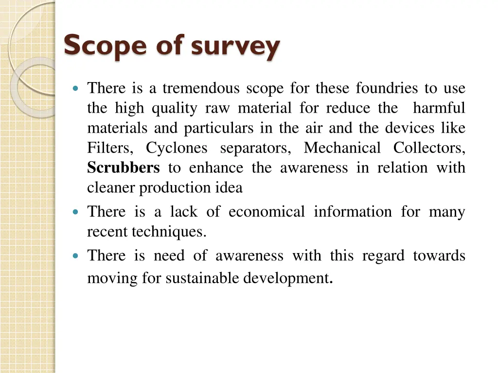 scope of survey