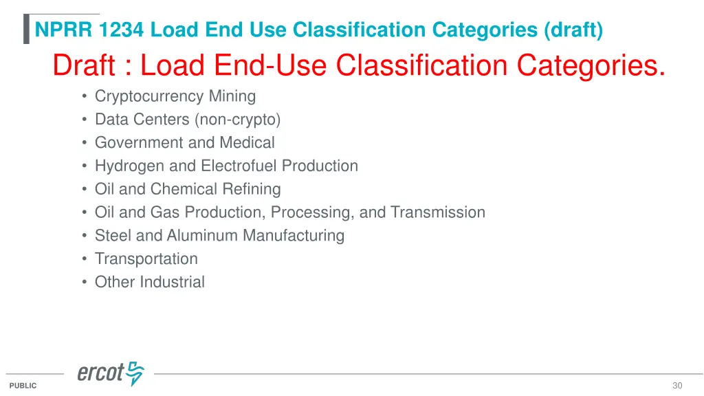 nprr 1234 load end use classification categories