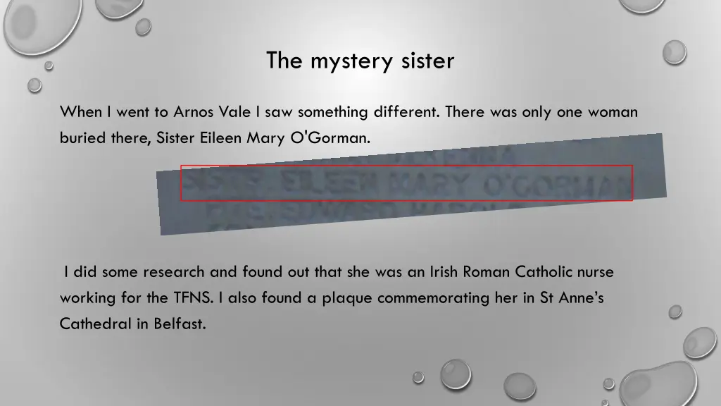 the mystery sister