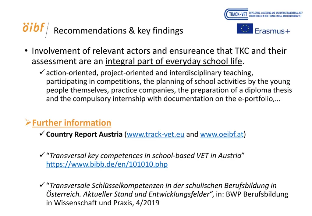 recommendations key findings 2