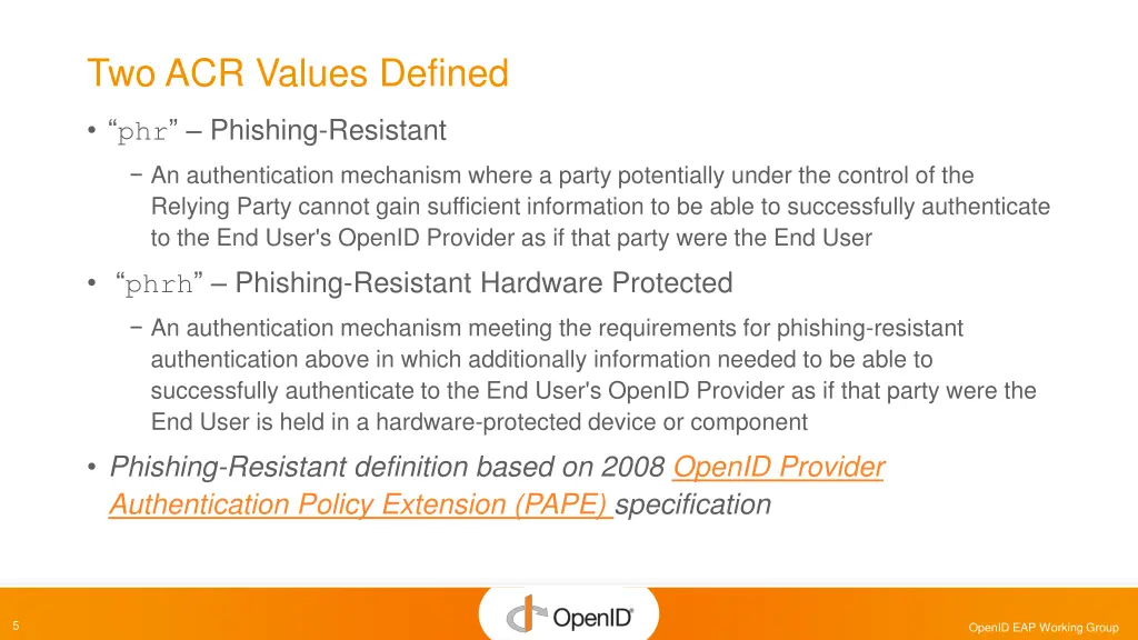 two acr values defined