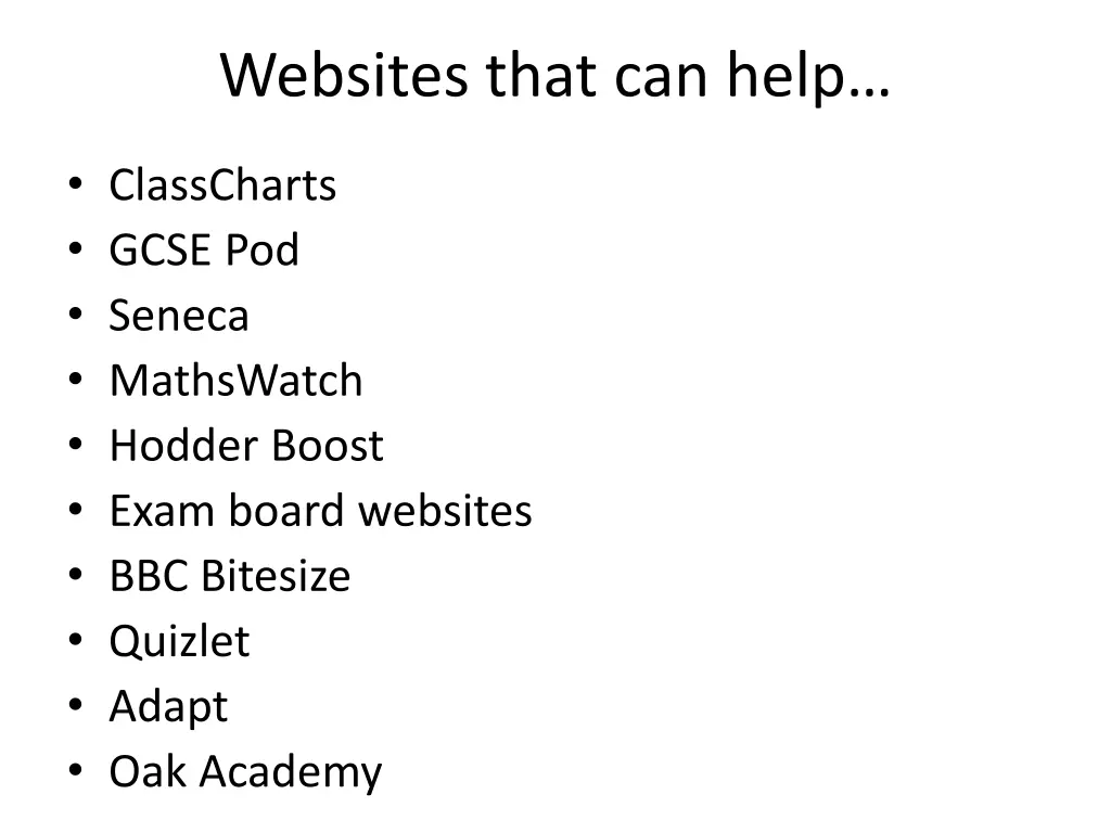 websites that can help