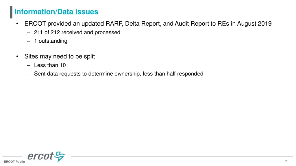 information data issues