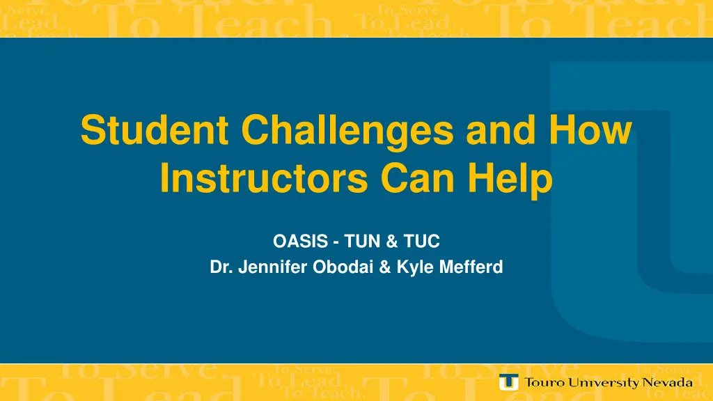 student challenges and how instructors can help