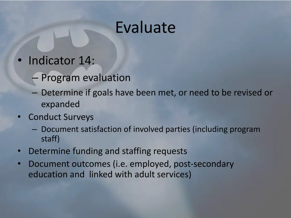 evaluate