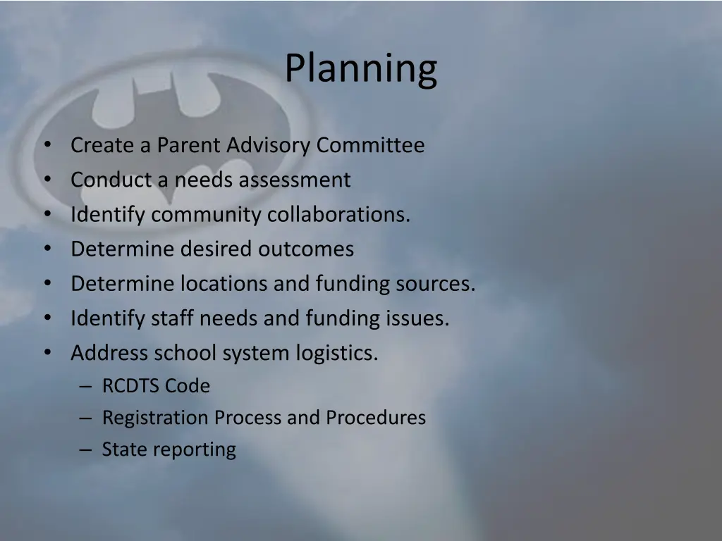 planning