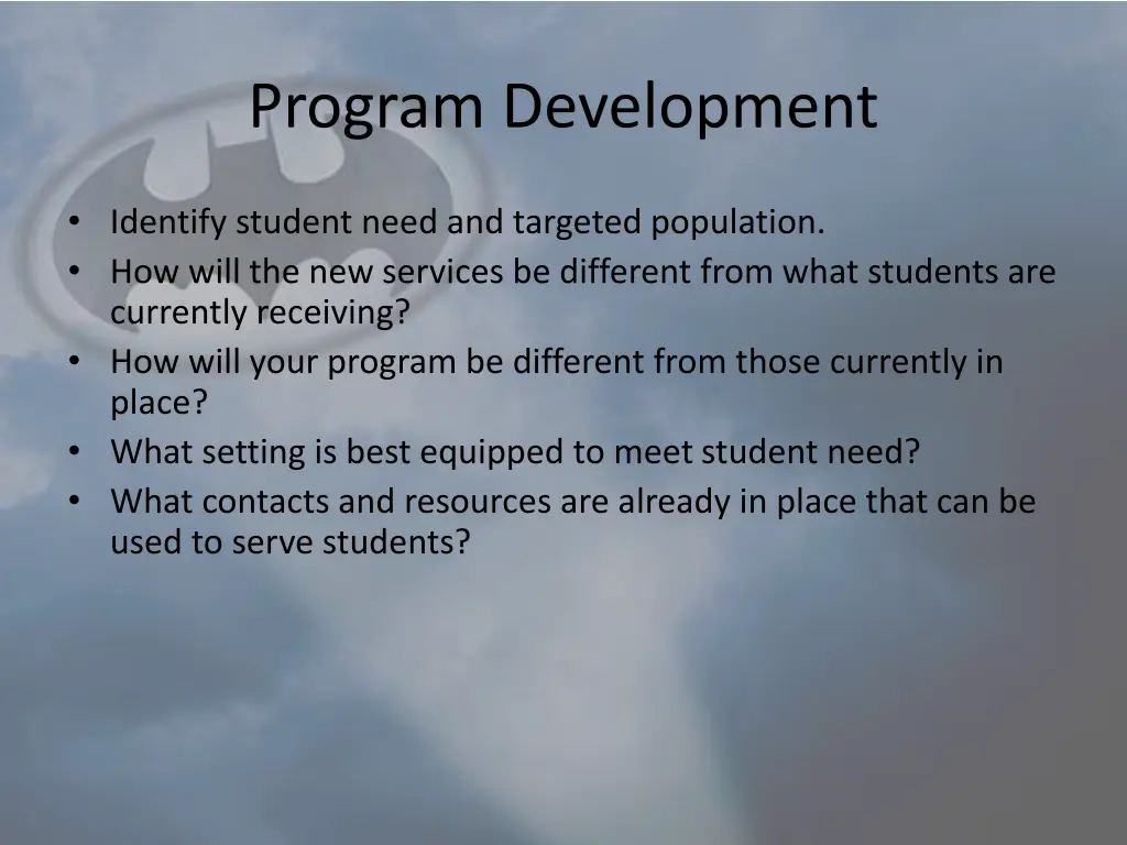 program development