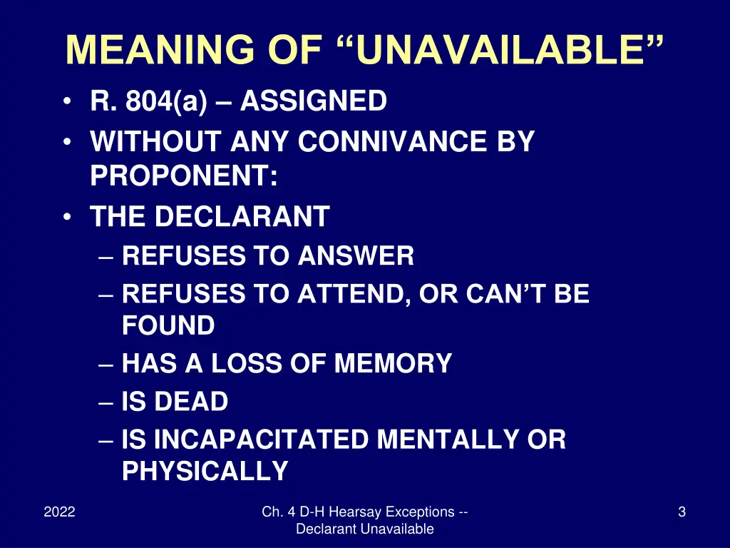 meaning of unavailable r 804 a assigned without