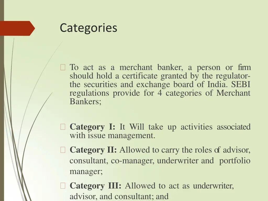 categories