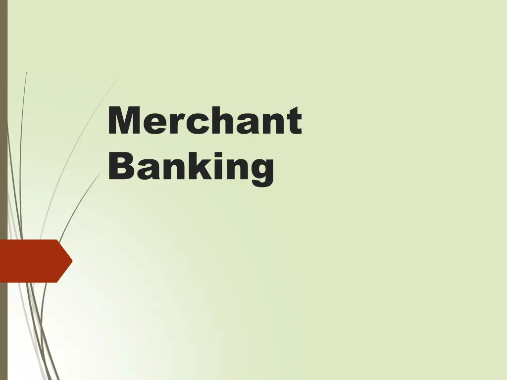 merchant banking