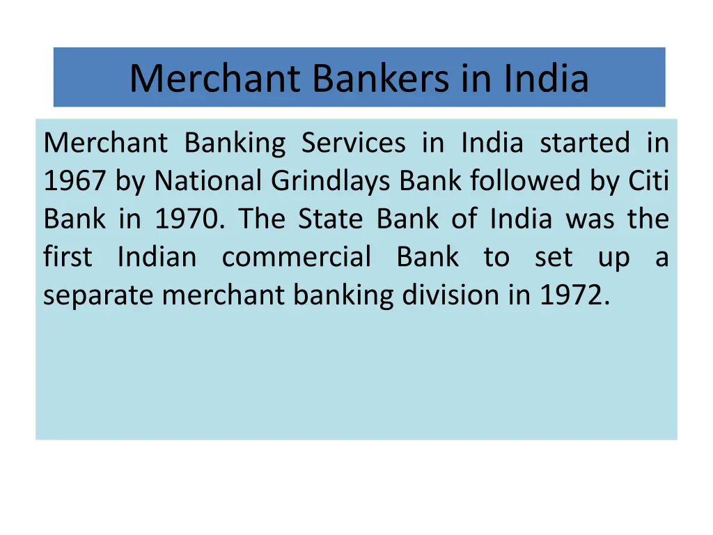 merchant bankers in india