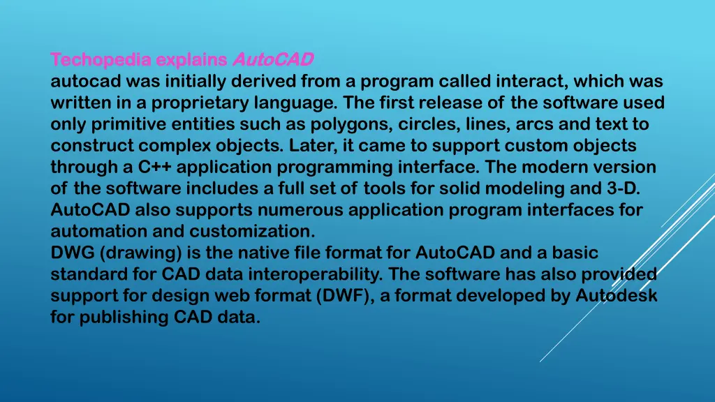 techopedia techopedia explains autocad