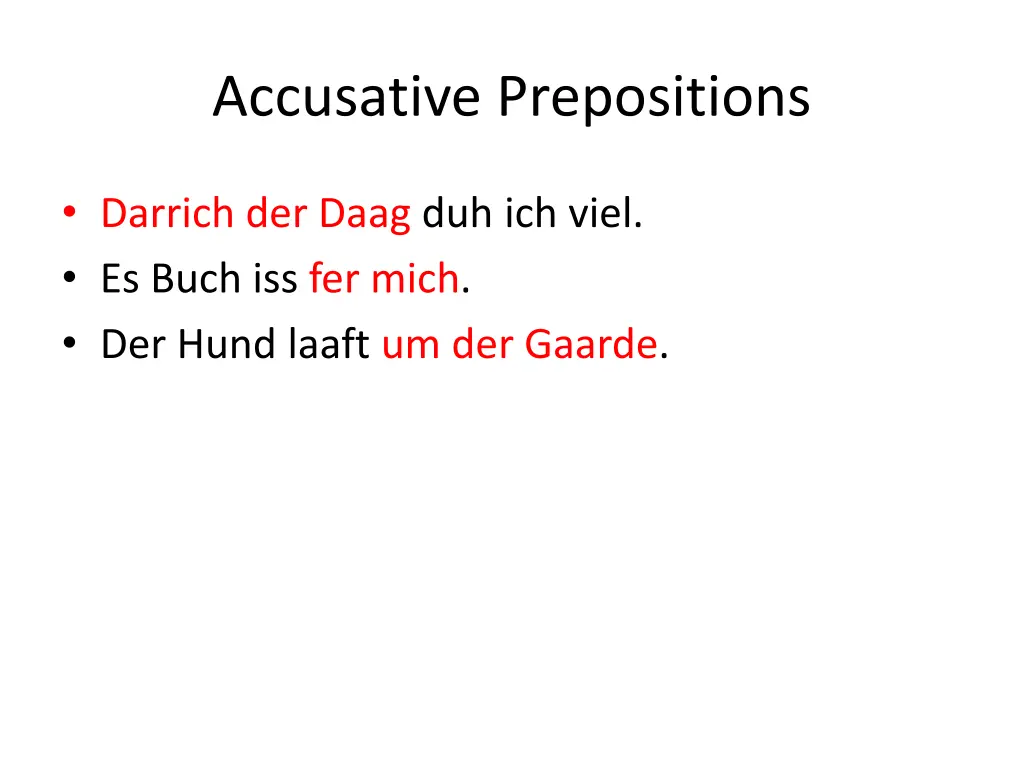 accusative prepositions 2
