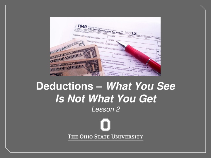 deductions what you see is not what