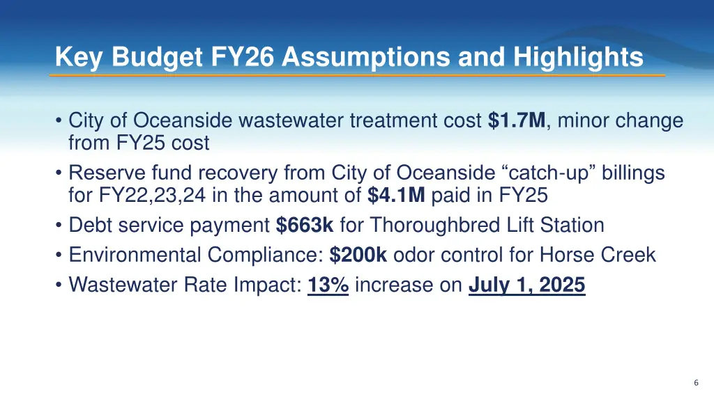 key budget fy26 assumptions and highlights 1