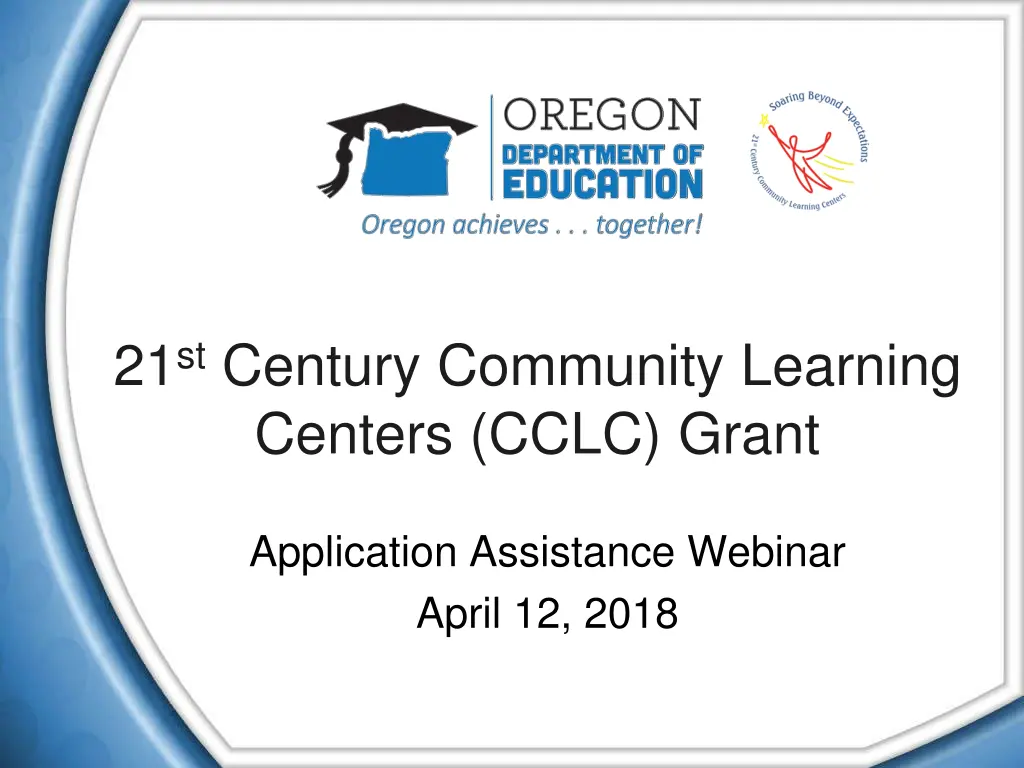 21 st century community learning centers cclc
