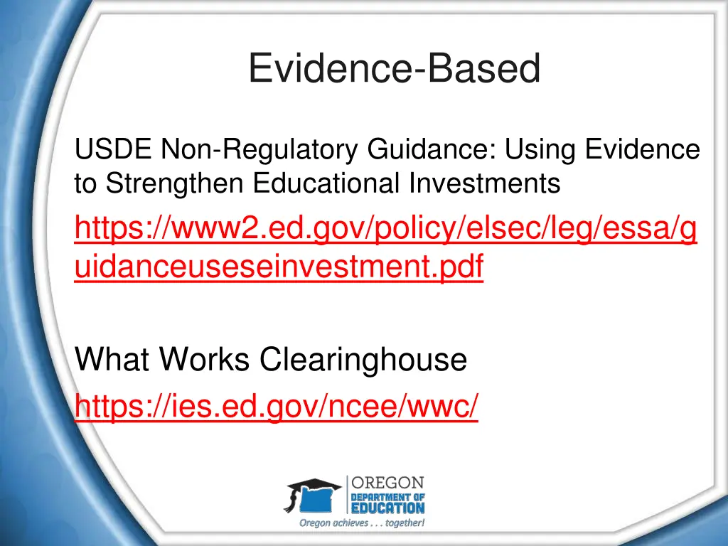 evidence based