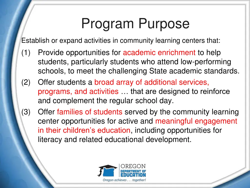 program purpose