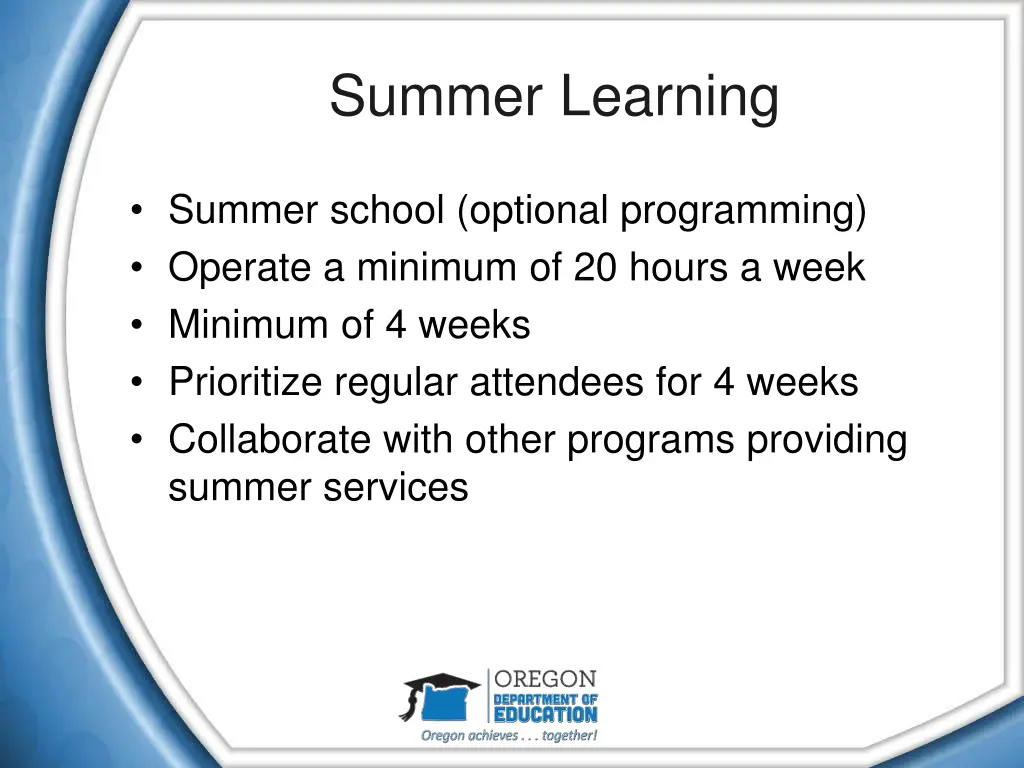 summer learning