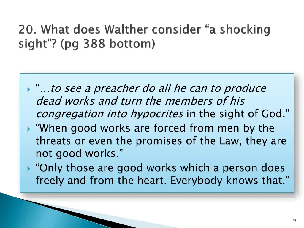 to see a preacher do all he can to produce dead