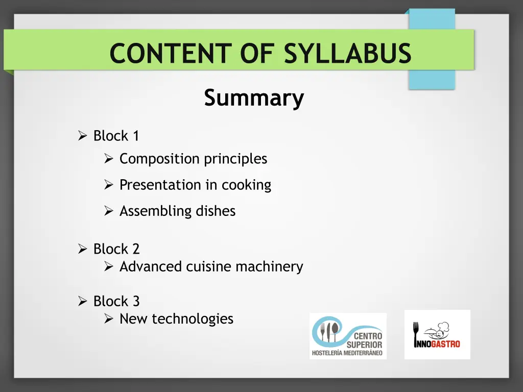 content of syllabus