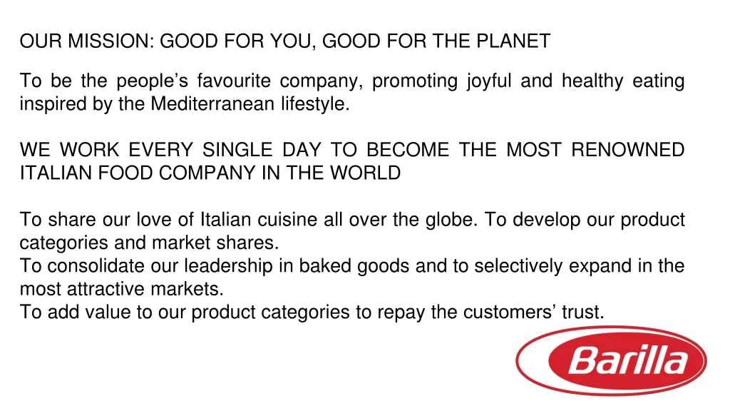 our mission good for you good for the planet