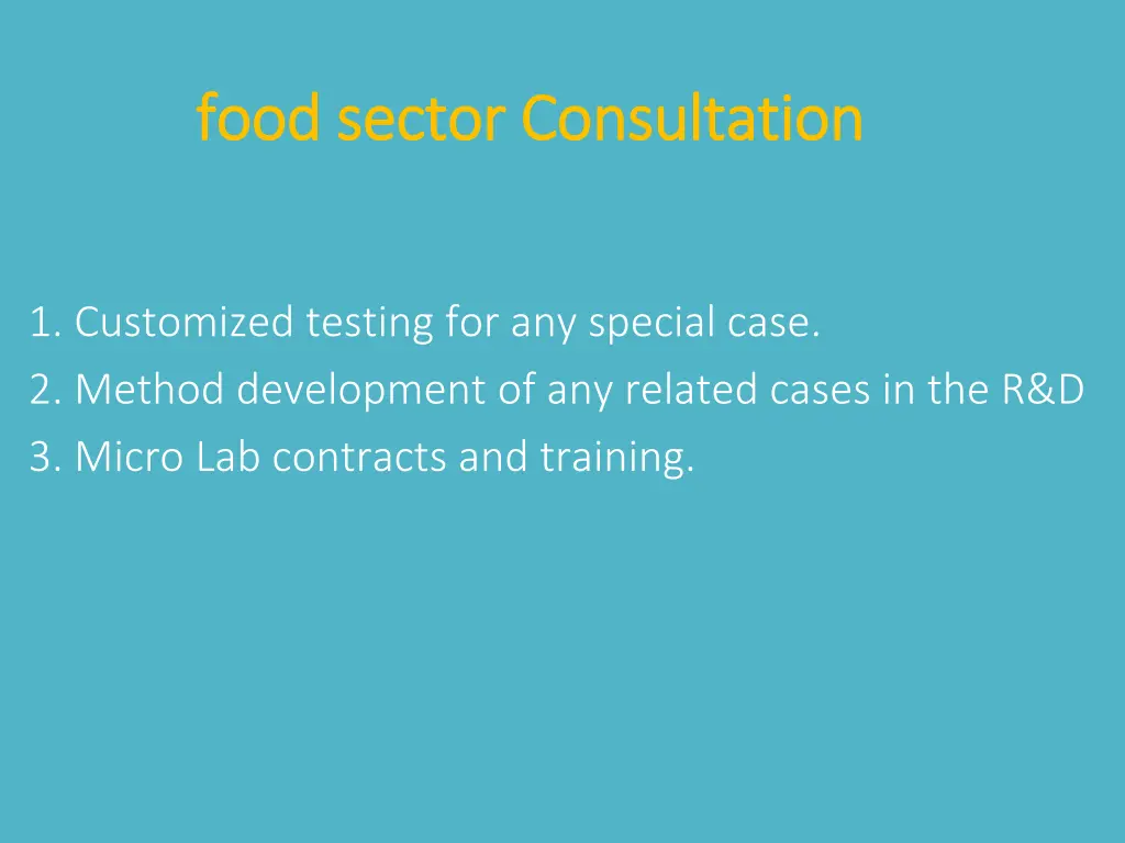 food sector consultation food sector consultation