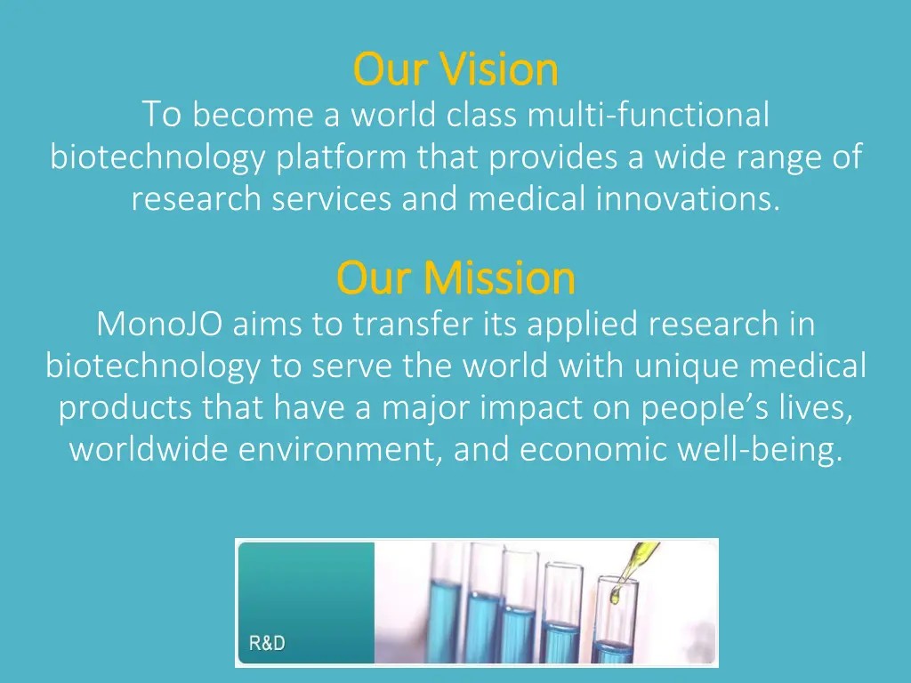 our vision our vision