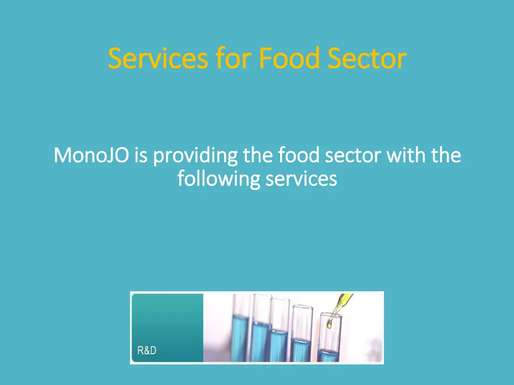 services for food sector services for food sector