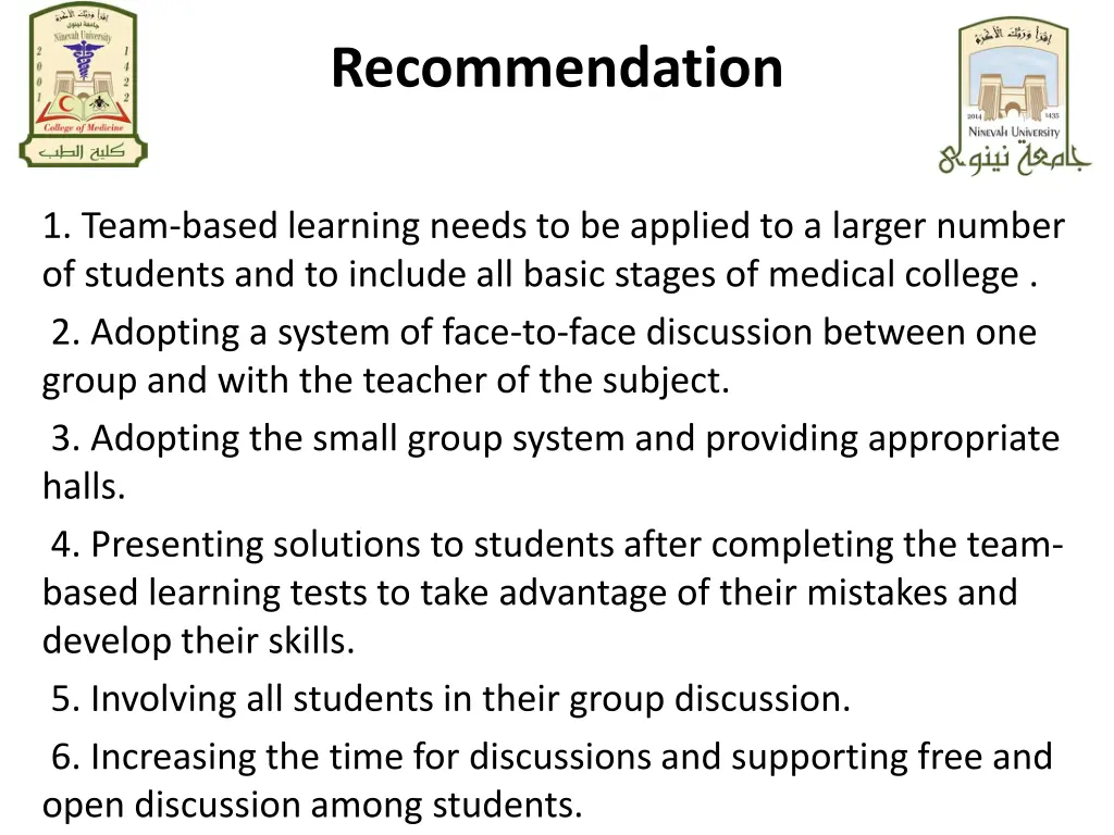 recommendation