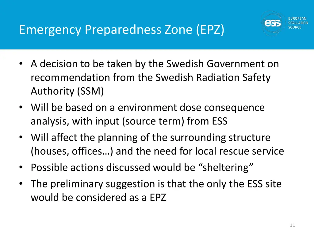 emergency preparedness zone epz
