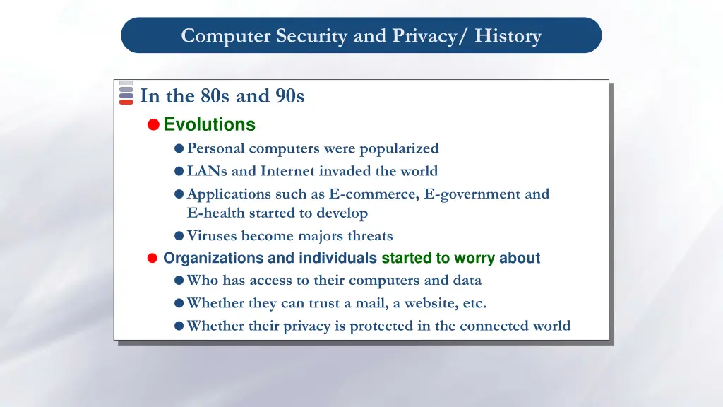 computer security and privacy history 1