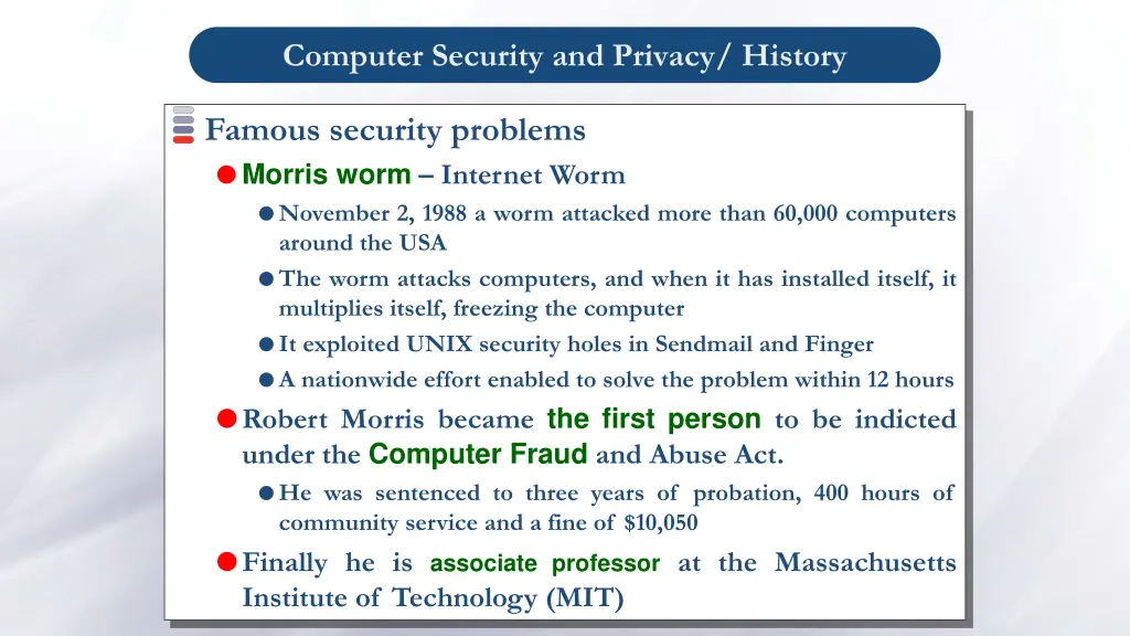 computer security and privacy history 2