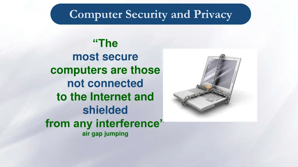 computer security and privacy
