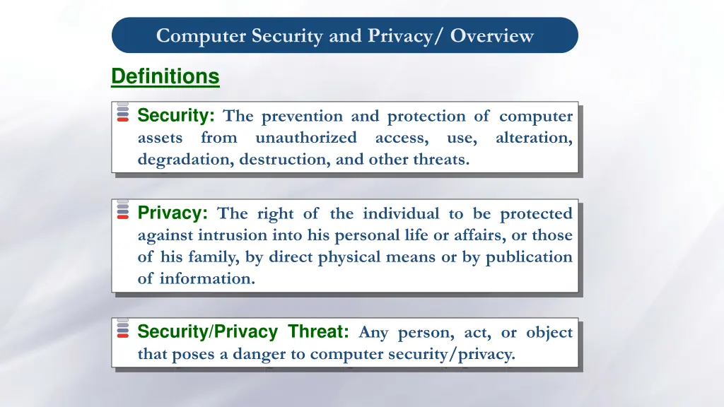 computer security and privacy overview