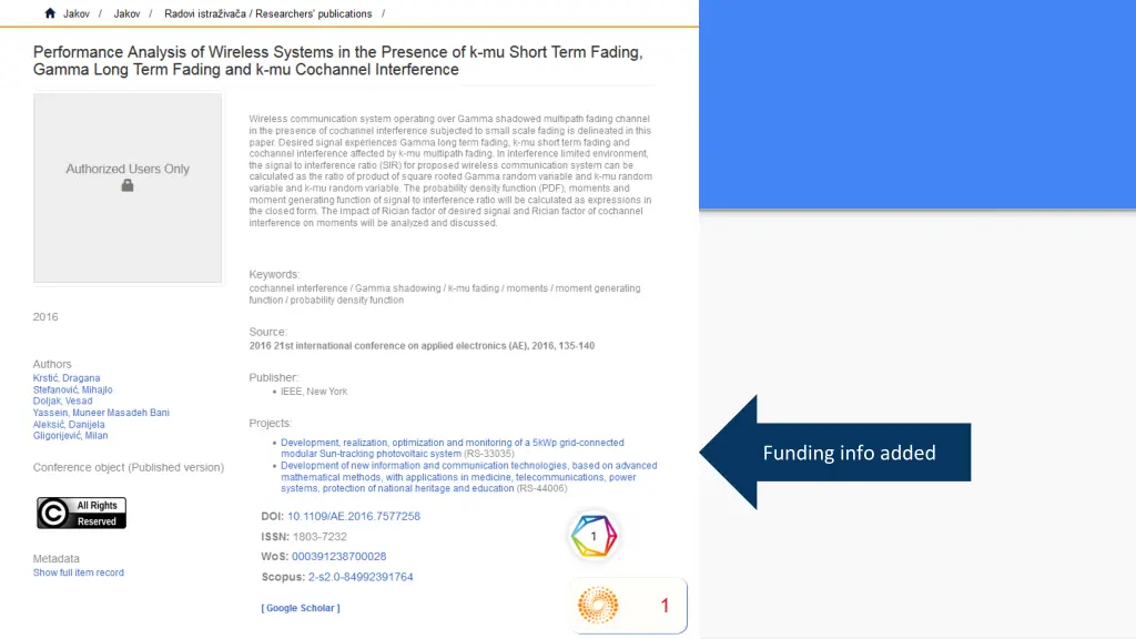 funding info added